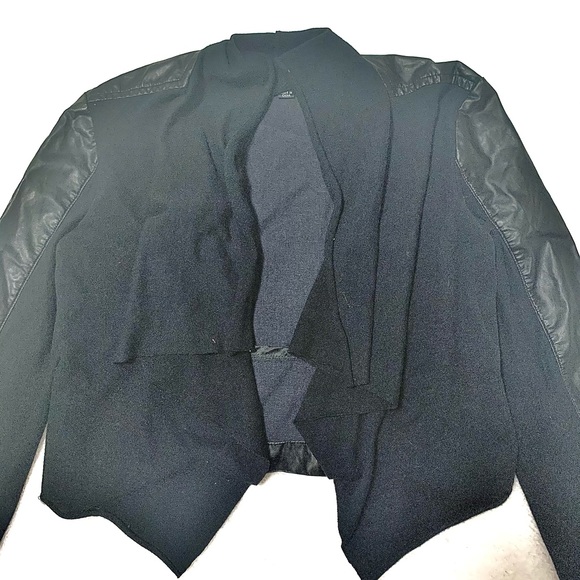 By & By Black Leather Cardigan - Picture 2 of 5